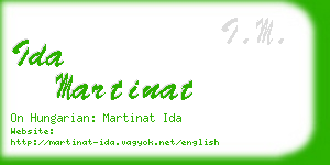 ida martinat business card